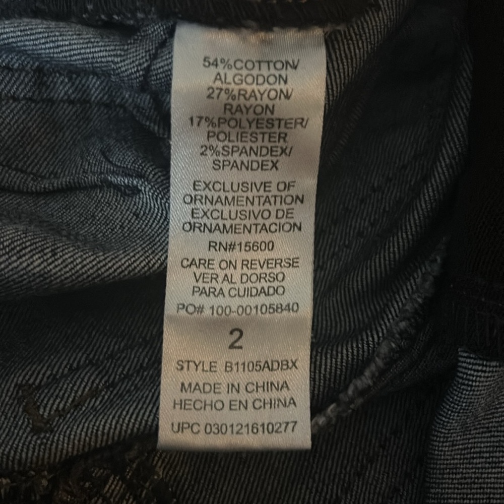 DEMOCRACY "Ab"solution® Booty Lift Jegging Dark Indigo Jeans Women’s Size 2 - Picture 8 of 12